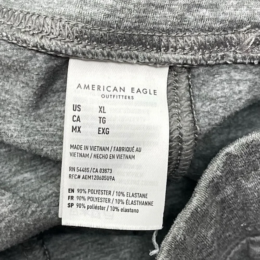 American Eagle Outfitters Joggers Sweatpants Gray Tapered Casual Leisure Mens XL